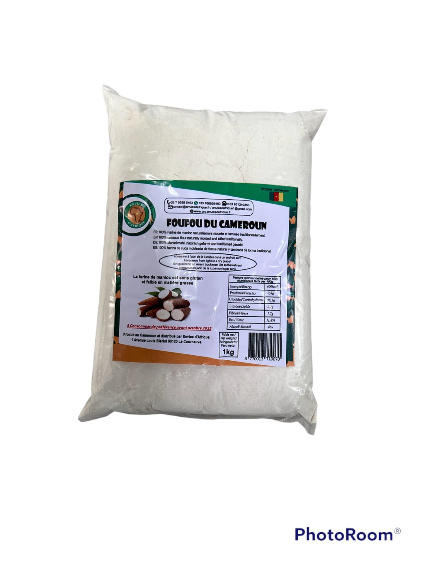 Fufu/ farine de manioc 1kg | Epicerie Gout Afrik