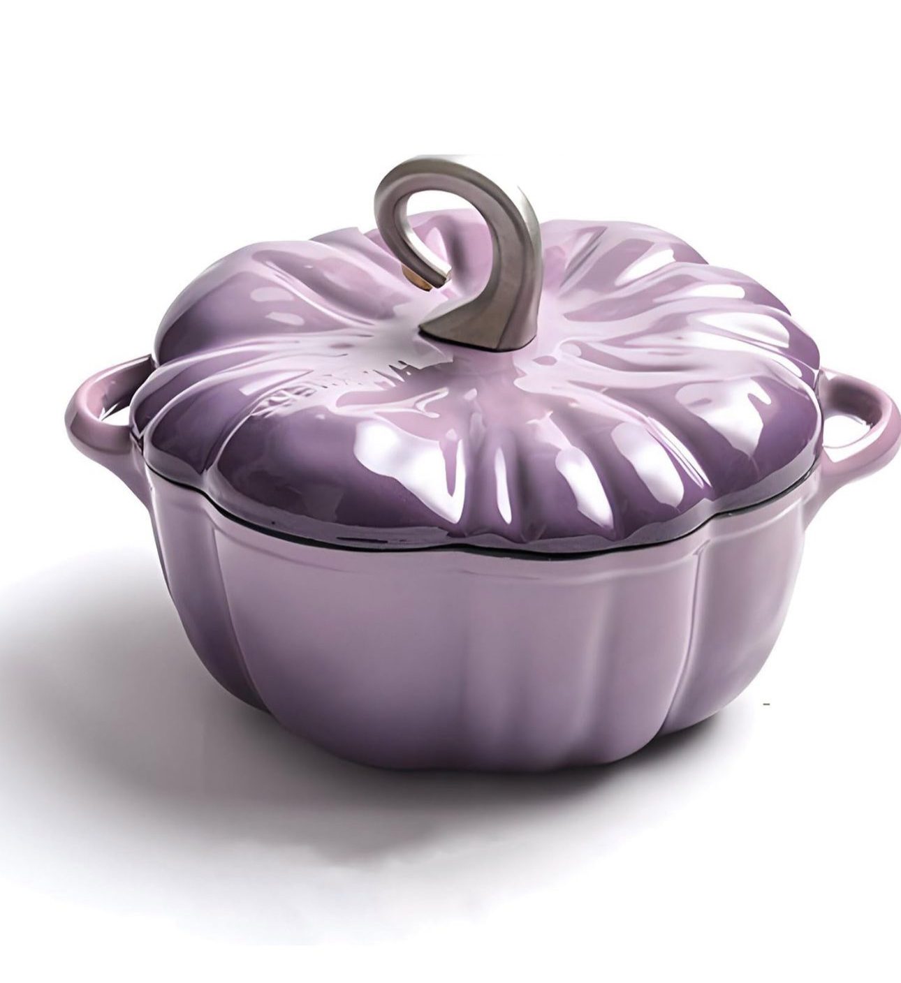 Casserole en Citrouille gaz, induction 3,7L couleur violette 24 cm anti-adhésive