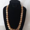 Collier boules en corne naturelle de zebu